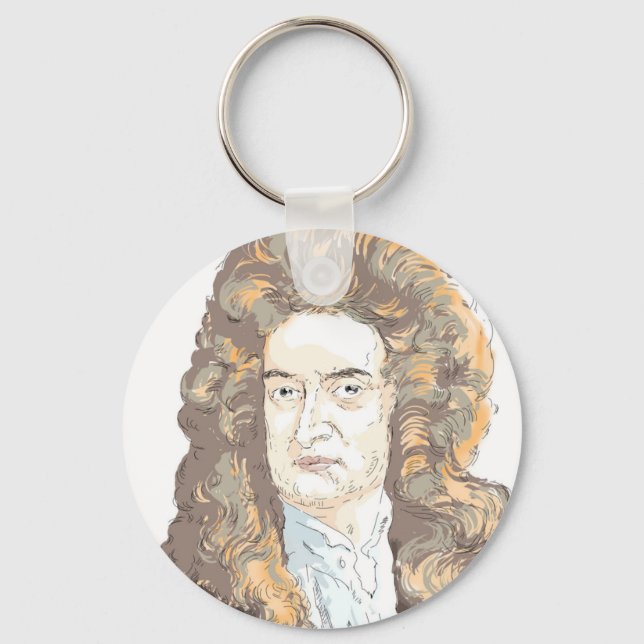 Sir Isaac Newton Keychain (Front)