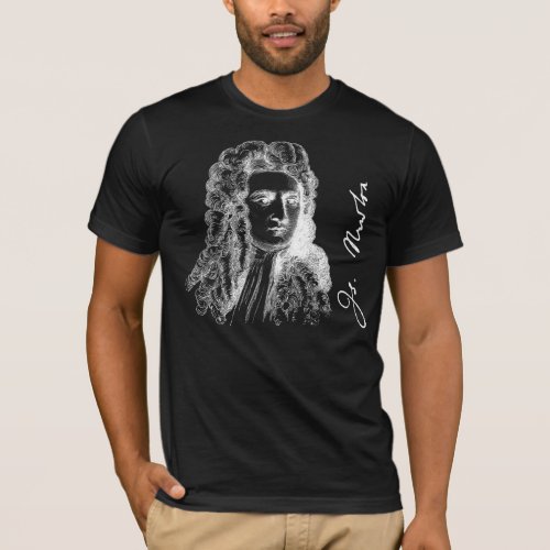 Sir Isaac Newton Portrait  Signature T_Shirt