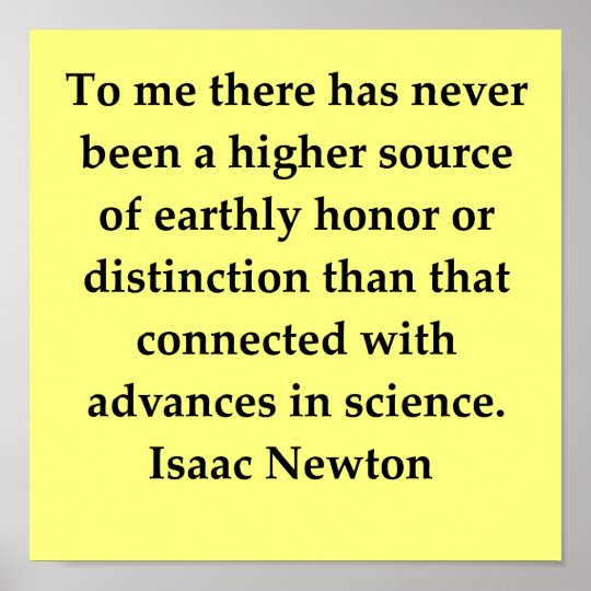 sir isaac newton quote poster | Zazzle.com