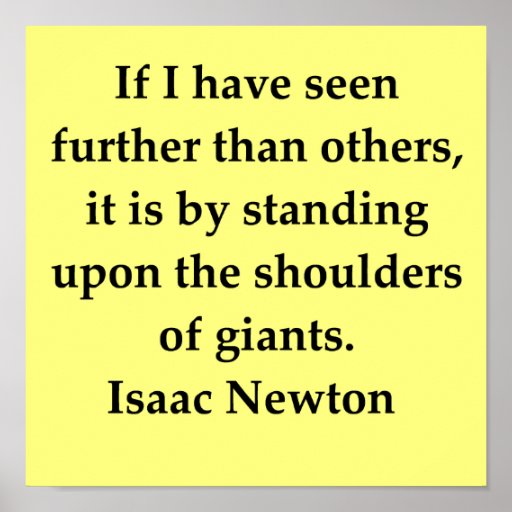 sir isaac newton quote poster | Zazzle