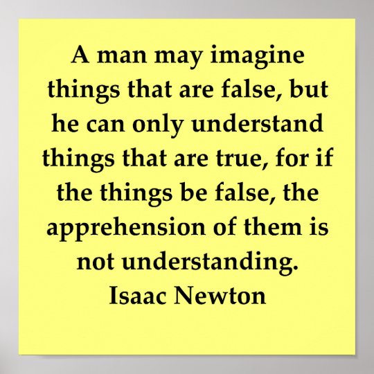 sir isaac newton quote poster | Zazzle.com