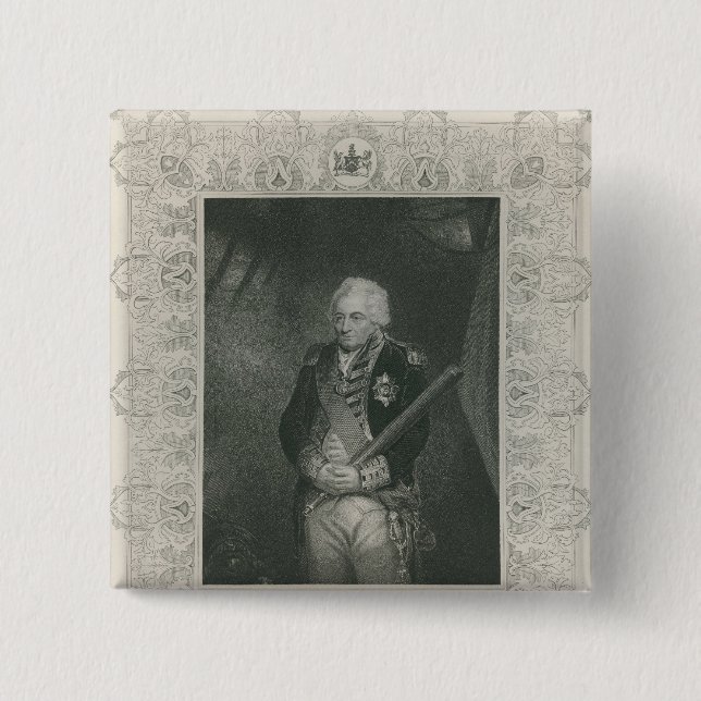 Sir John Jervis in 1795 Pinback Button (Front)