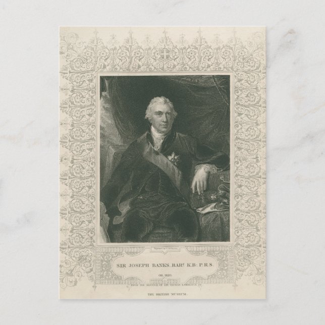 Sir Joseph Banks Postcard (Front)