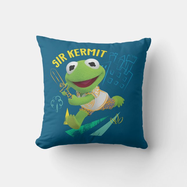 Sir Kermit Throw Pillow (Front)