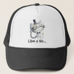 Sir Kitty Cat With Mustaches Trucker Hat at Zazzle