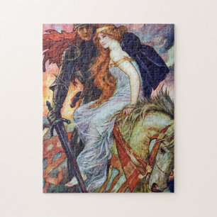 Sir Lancelot and Guinevere by Henry Ford Jigsaw Puzzle