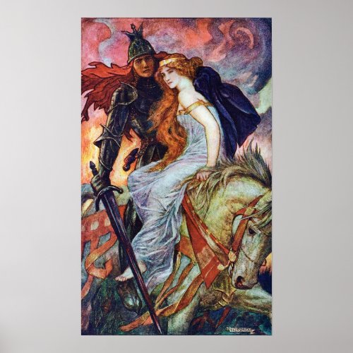 Sir Lancelot and Guinevere by Henry Ford Poster