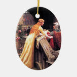 Sir Lancelot And Guinevere On The Stairs Ceramic Ornament at Zazzle