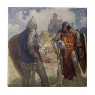 Sir Launcelot du Lake, Knight of the Round Table Ceramic Tile