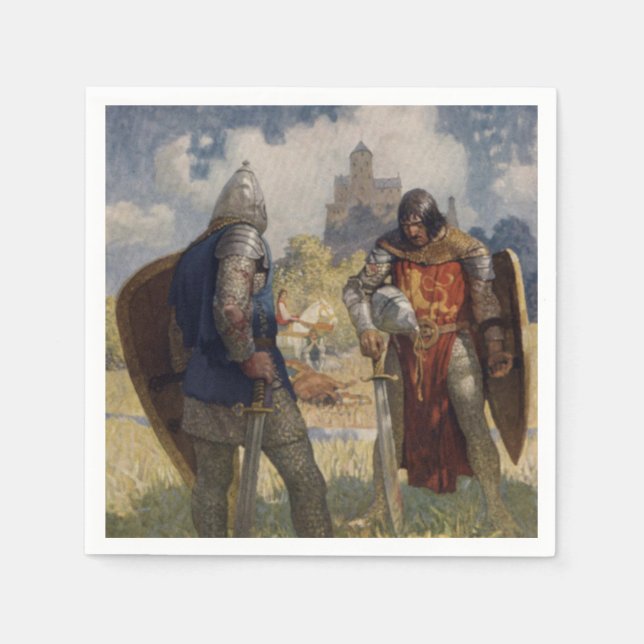 Sir Launcelot du Lake, Knight of the Round Table Napkins (Front)