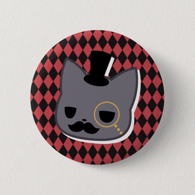 Sir Mittens Pinback Button (Front)