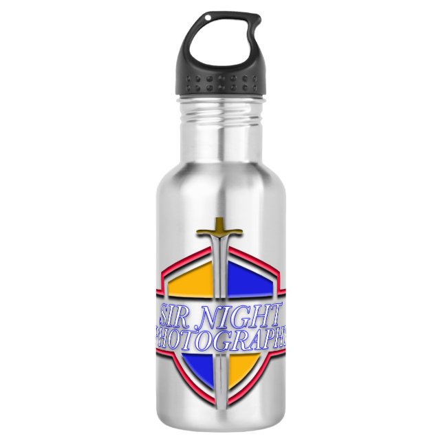 Sir Night Photography Logo Water Bottle (Front)