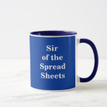 Sir of Spreadsheets Excel User Funny Name Title Mug