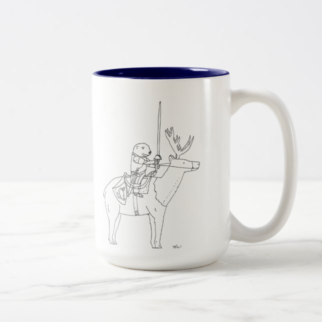 Sir Otter the Brave Two-Tone Coffee Mug (Right)
