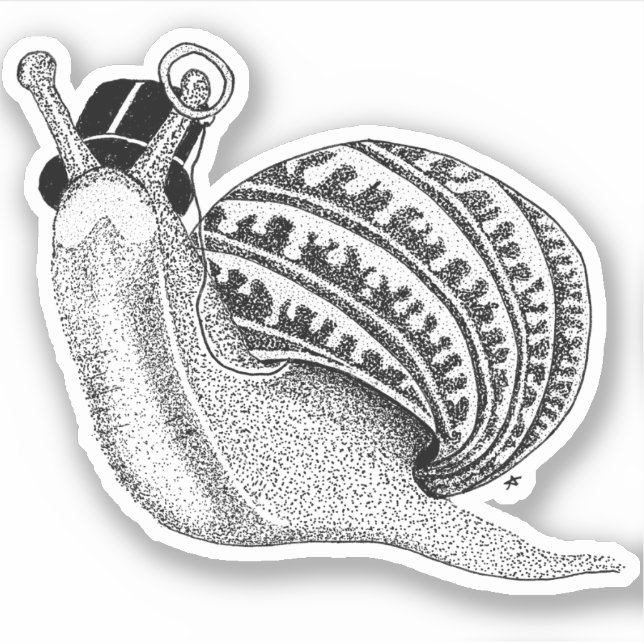 Sir Peter the Snail Sticker (Front)