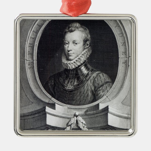 Sir Philip Sidney Metal Ornament (Front)