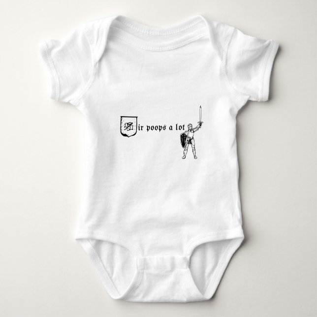 Sir Poops a Lot Baby Bodysuit (Front)