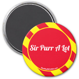 Sir Purr A Lot Red/Yellow Magnet