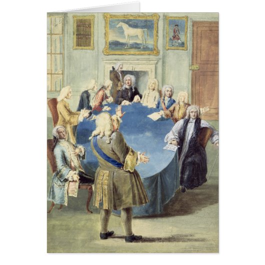 Sir Robert Walpole addressing his cabinet Cards (Front)