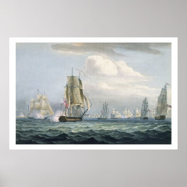 Sir Sidney Smith's (1764-1840) Squadron engaging a Poster (Front)
