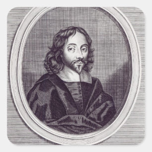 Sir Thomas Browne , engraved by Frederick Square Sticker