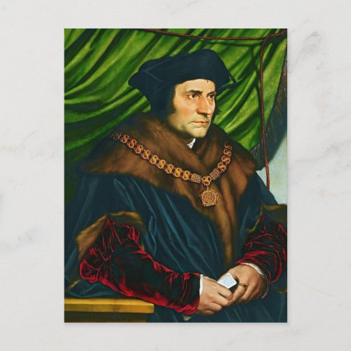 Sir Thomas More by Hans Holbein 1527 Postcard