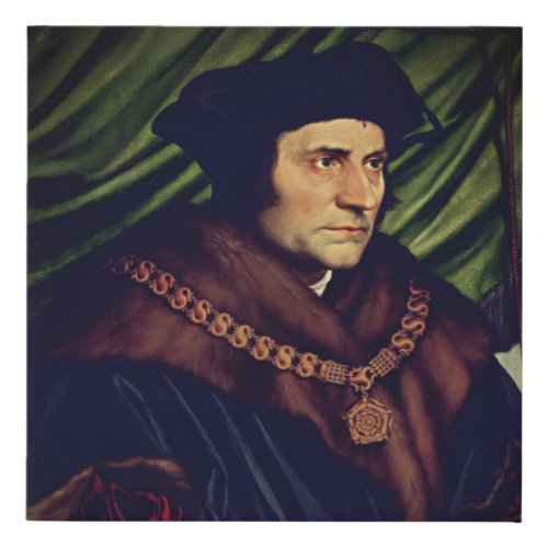 Sir Thomas More _ by Hans Holbein the Younger Faux Canvas Print
