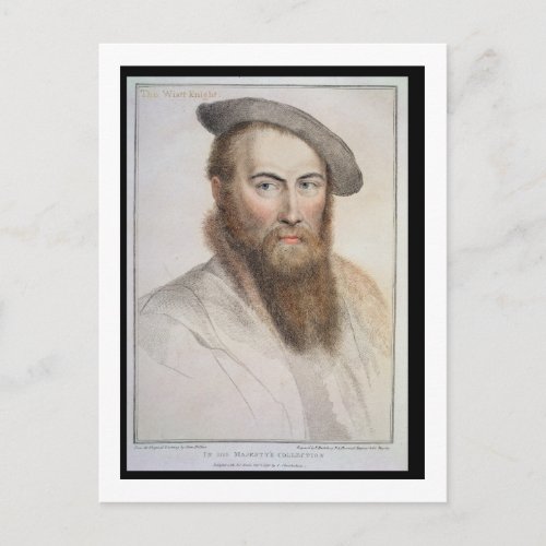 Sir Thomas Wyatt c1503_42 engraved by Francesco Postcard