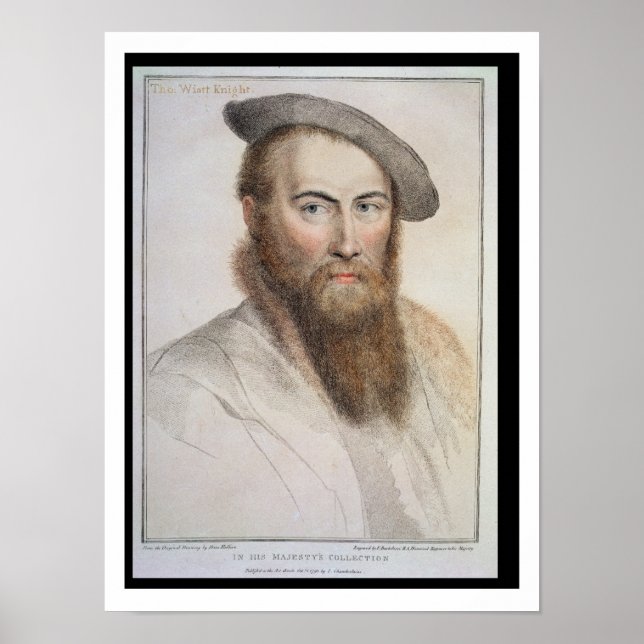 Sir Thomas Wyatt (c.1503-42) engraved by Francesco Poster (Front)