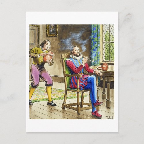 Sir Walter Raleigh 1554_1618 from Peeps into th Postcard