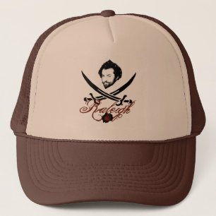 Sir Walter Raleigh Pirate Insignia Trucker Hat