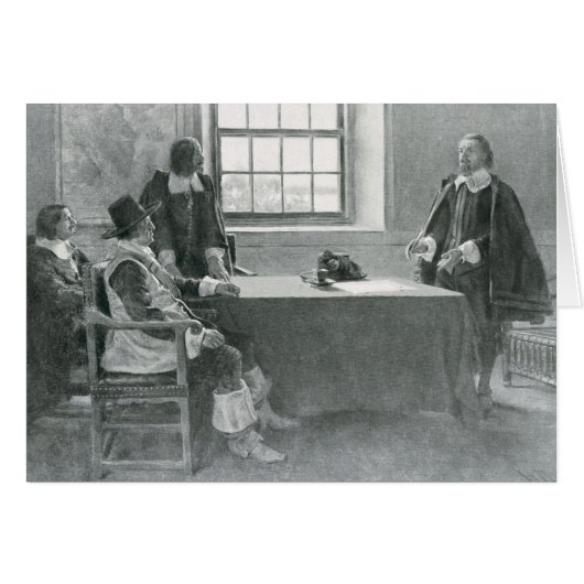 Sir William Berkeley Surrendering Cards (Front Horizontal)