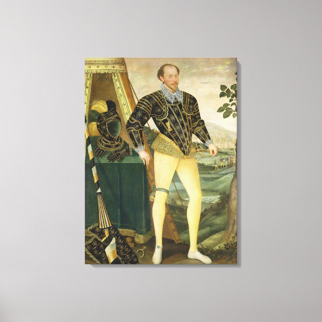 Sir William Drury, of Hawstead, Suffolk (1527-79), Canvas Print (Front)