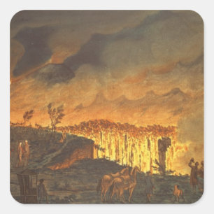 Sir William Hamilton showing Ferdinand IV Square Sticker