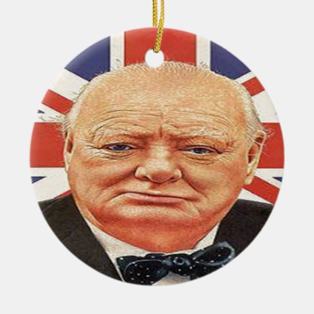Sir Winston Churchill Ceramic Ornament (Front)