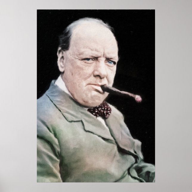 Sir Winston Churchill Poster (Front)