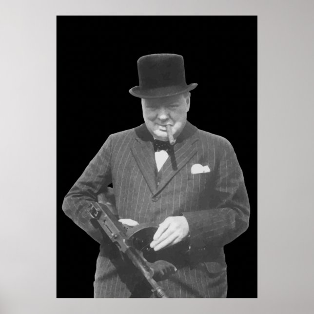Sir Winston Churchill Poster (Front)