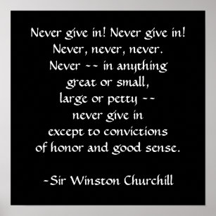Sir Winston Churchill Quotation by SRF Poster