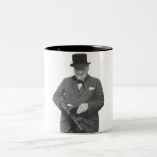 Sir Winston Churchill Two-Tone Coffee Mug
