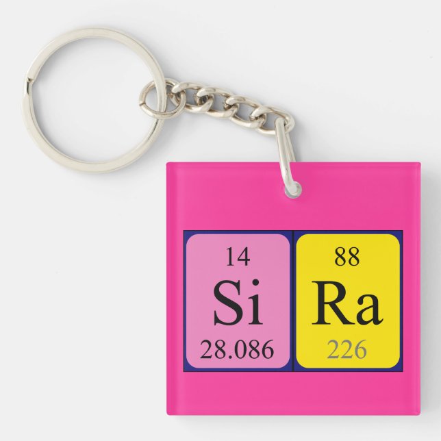 Sira periodic table name keyring (Front)