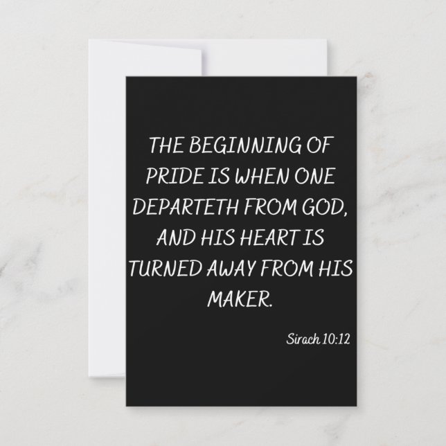 Sirach 10:12 KJV Bible Scripture Greeting Card (Front)