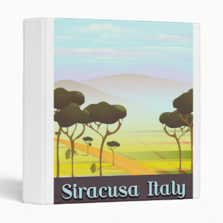 Siracusa Italy landscape travel poster. 3 Ring Binder