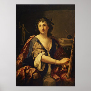 Sirani - Allegory Of Painting (Self-Portrait) Poster