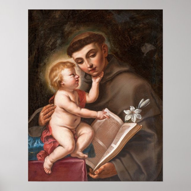 Sirani - Baby Jesus And St. Anthony Of Padua Poster (Front)