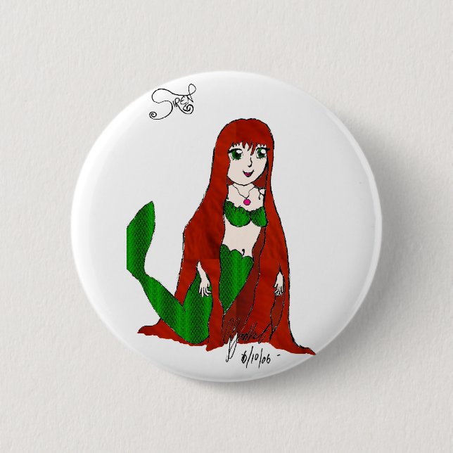 Siren copy pinback button (Front)