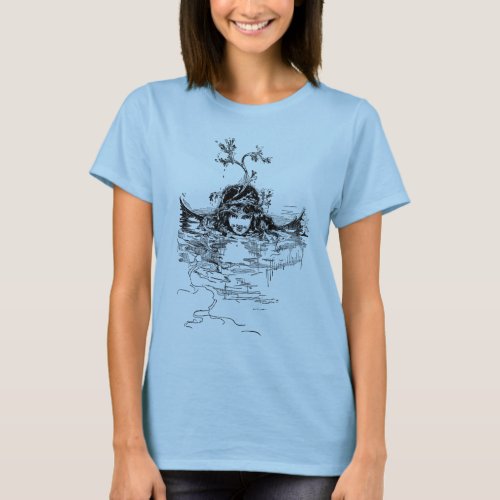 siren Mermaid girl Water Fantasy fairytale art T_Shirt