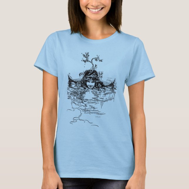 siren Mermaid girl Water Fantasy fairytale art T-Shirt (Front)