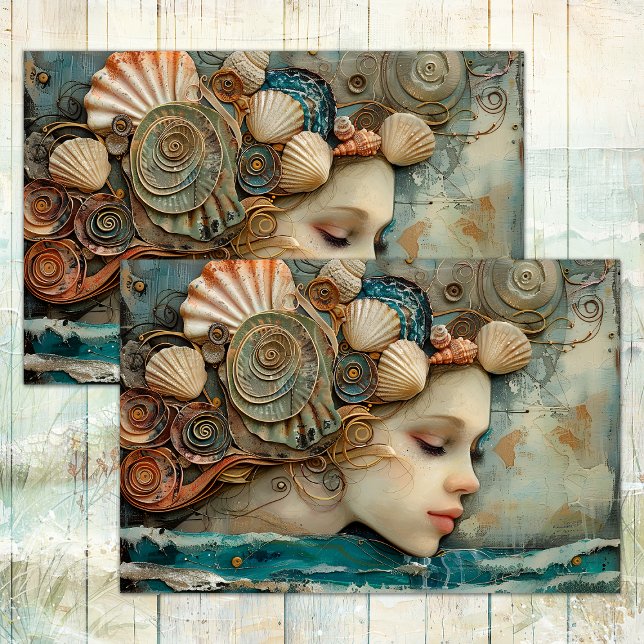 SIREN OF THE SEA DECOUPAGE TISSUE PAPER (SIREN OF THE SEA DECOUPAGE TISSUE PAPER)