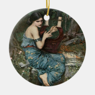 Siren Playing Music for Sailors Ceramic Ornament