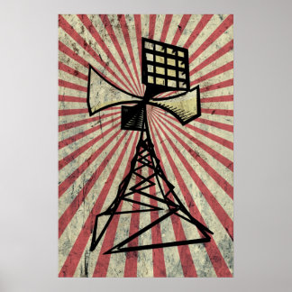 Siren radio tower poster